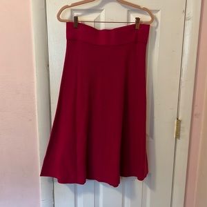 Fuchsia a-line midi skirt